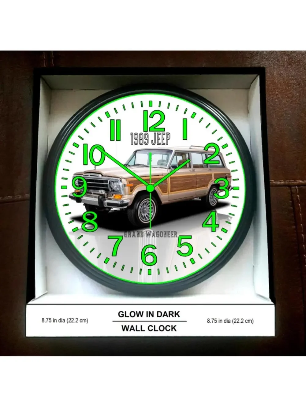 1989 Jeep Grand Wagoneer Glow In The Dark Wall Clock New!